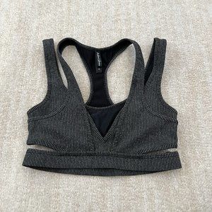 For Love and Lemons x Victoria’s Secret Strappy Sports Bra S Grey Black